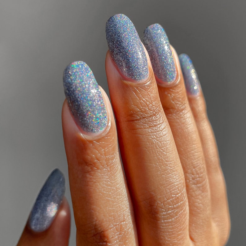 Light Blue Jelly Holographic Vegan Nail Polish Sky Blue - Etsy