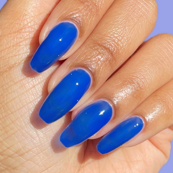 Blue Jelly Nail Polish - Cirque Colors Cobalt Jelly