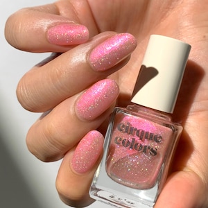 Sunset Orange Shimmer Shimmergraphic Nail Polish - Cirque Colors Hot Gossip