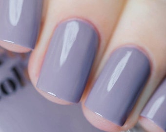 Lavender Gray Vegan Nail Polish - Light Purple Gray Creme Nail Polish - Deco