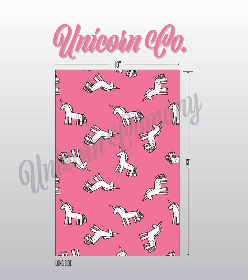 100 Pink Unicorn 10x13 Flat Poly Mailers 100 Pack Self Sealing Flat Mailers Shipping Envelope Bags LULA Unicorn Bags image 4