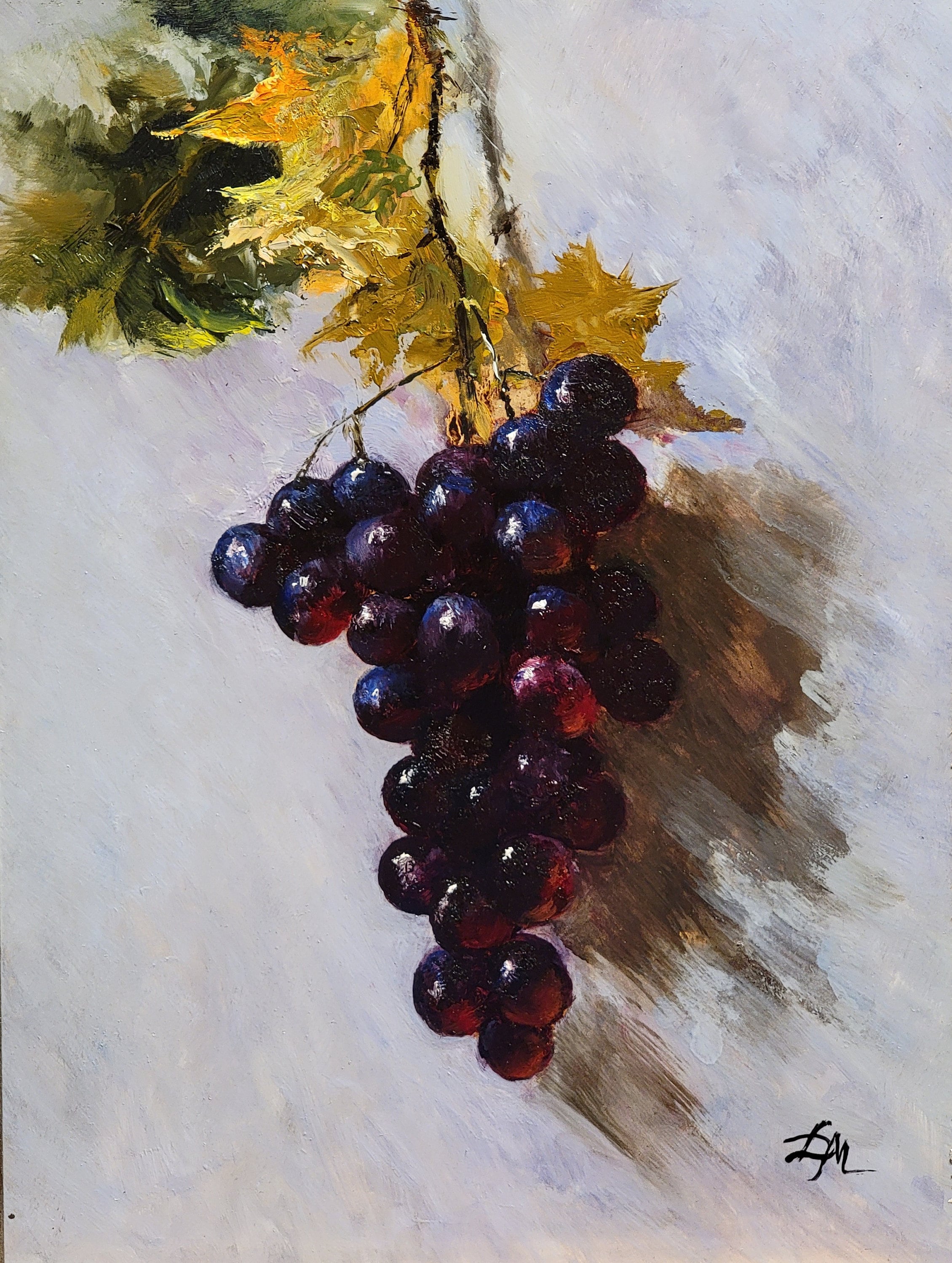 Grape Painting: Harvest Hues on Canvas