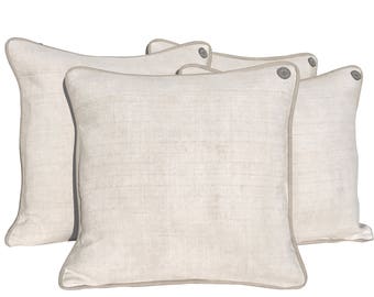 Antique German Grain Sack Pillow - linen - 18" x 18"