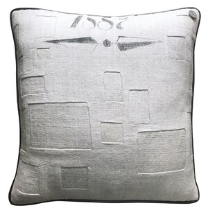 Antique German Grain Sack Pillow from 1887 21 x 21 image 1