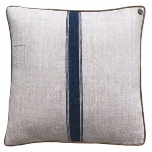 Antique German Grain Sack Pillow from 1857  25 x 25&quot;