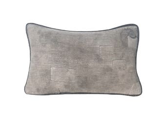 Antique German Grain Sack Pillow from 1903 - 15" x 10"