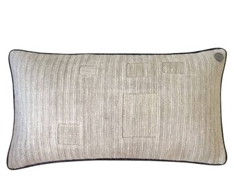 Antique German Grain Sack Pillow from 1894 - 24 x 12"