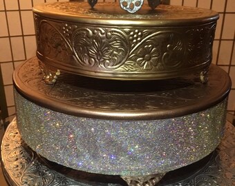 diamond cake stand etsy