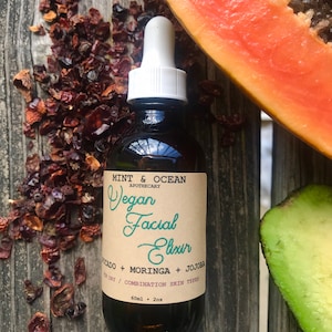 Moringa + Avocado + Jojoba Vegan Facial Elixir