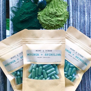 Moringa + Spirulina Vegan Capsules