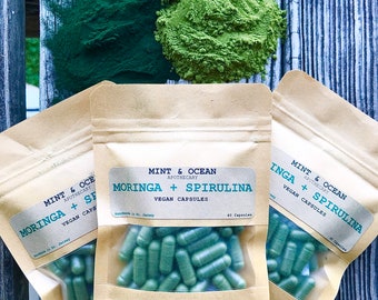 Moringa + Spirulina Vegan Capsules