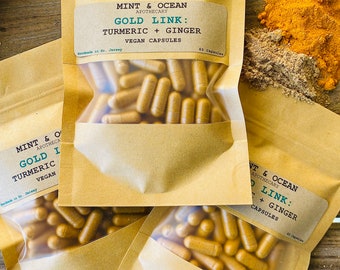 Gold Link: Turmeric + Ginger Vegan Capsules