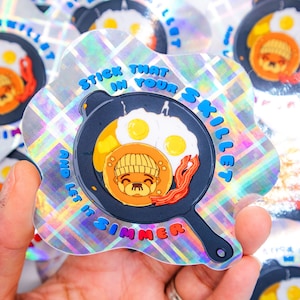Holographic Pascal Stick That In Your Skillet ACNH Sticker
