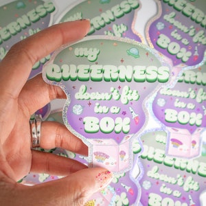 Holographic Feminism Queerness Blackness Doesn&#39;t Fit In A Box Stickers