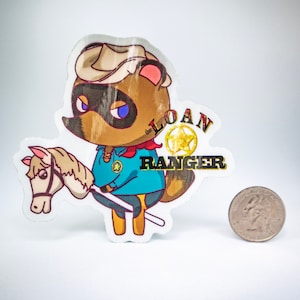 Holographic Tom Nook ACNH Stickers