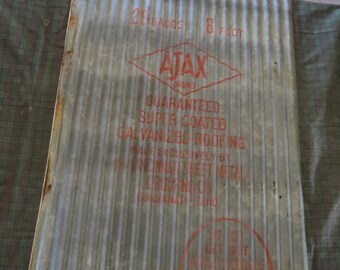 Reclaimed Corrugated Metal with Stamp from Manufacturer