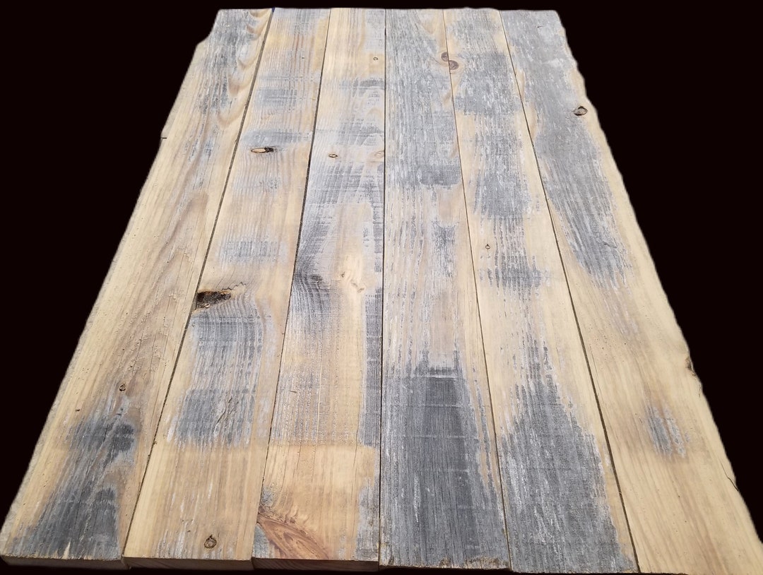 6 Pcs Reclaimed Pine Lumber Wood Board Etsy