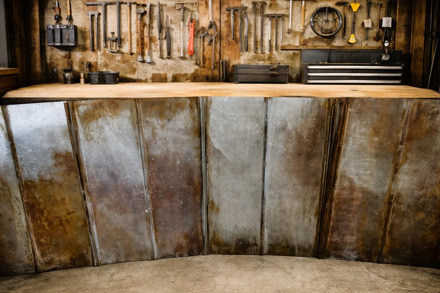 Reclaimed 5-V Metal Sheets – Rustic Wall Paneling –wainscot- 30 Sq. Ft ...
