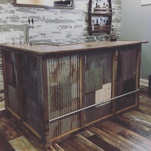 10 pcs 8" x 8" Reclaimed Corrugated Metal Tiles Free Shippping image 6