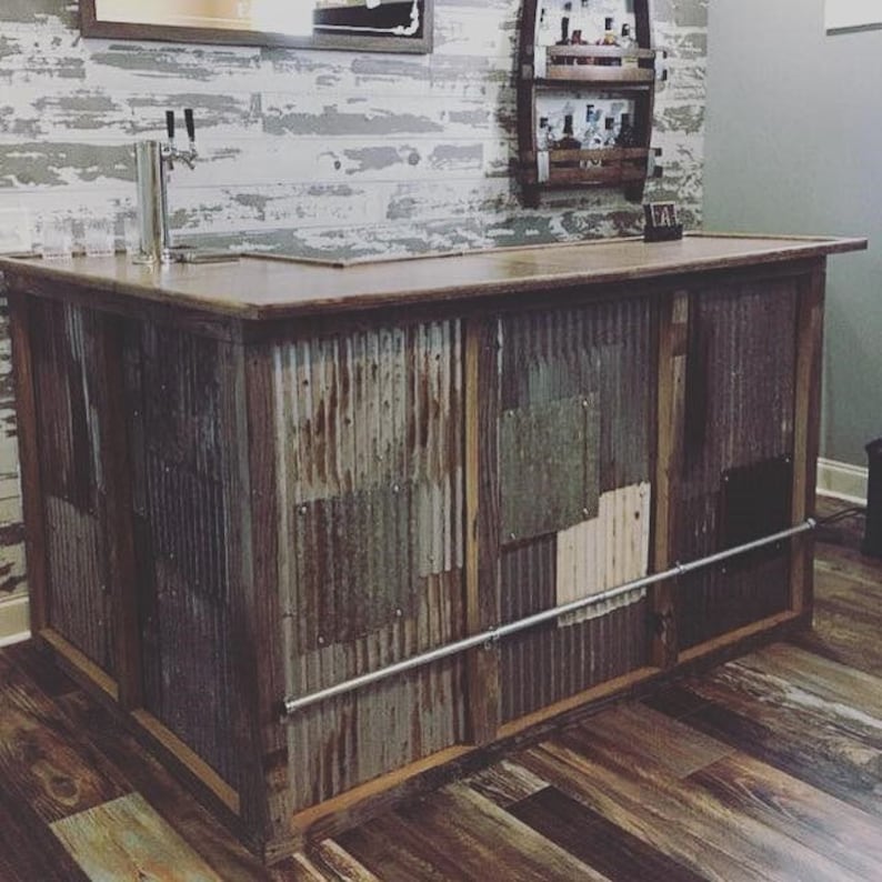 10 pcs 8" x 8" Reclaimed Corrugated Metal Tiles Free Shippping image 6