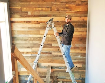 10 SQ. FT Wallboards 3" wide x 3/4" thick Reclaimed Lumber Accent Wall  From Barn Wood