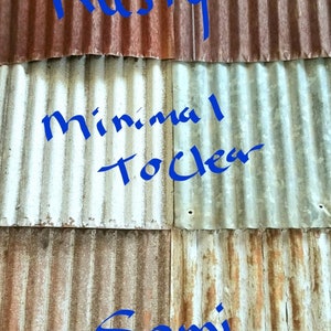 10 pcs 8" x 8" Reclaimed Corrugated Metal Tiles Free Shippping image 3