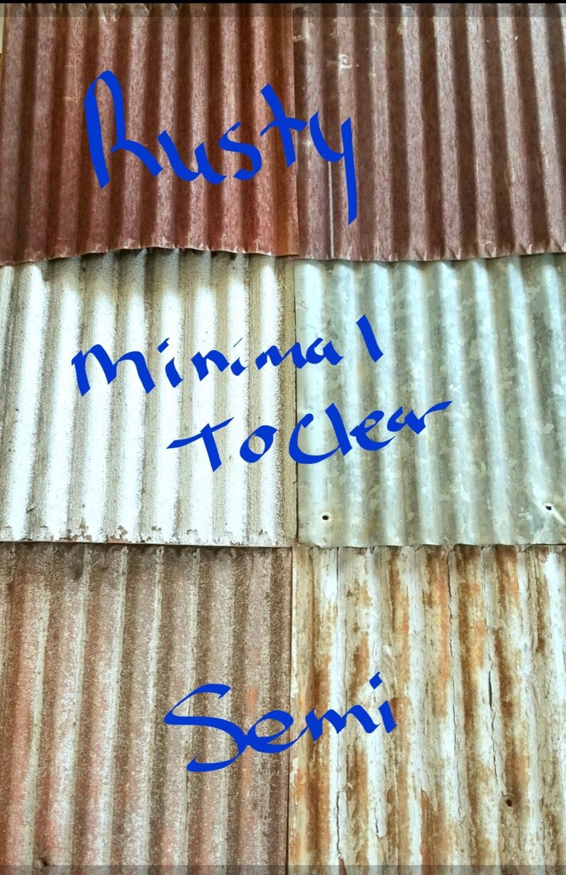 10 pcs 8" x 8" Reclaimed Corrugated Metal Tiles Free Shippping image 3