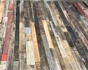 10 SQ. FT Wallboards 3", 4", 5" wide x 1/2" thick Reclaimed Lumber Featured Accent Wall Old Vintaged Weathered Barn Wood