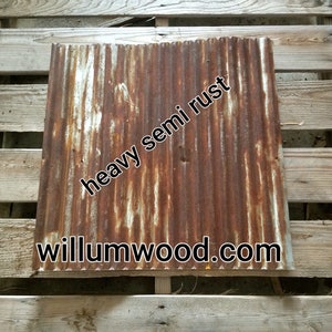 10 pieces of Antique Drop Ceiling Tiles Reclaimed from Vintage Corrugated Metal Barn Tin image 6