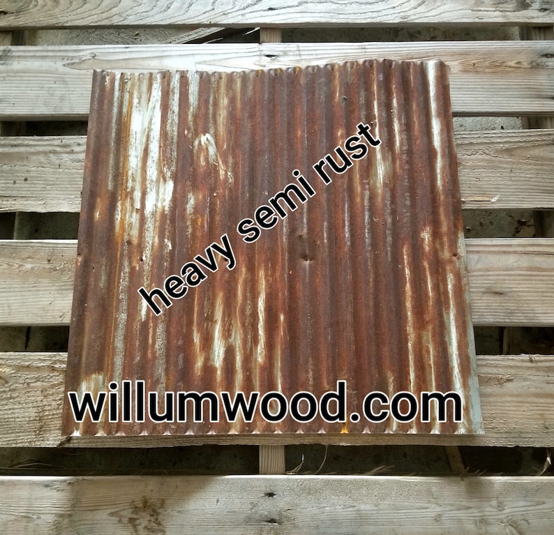 10 pieces of Antique Drop Ceiling Tiles Reclaimed from Vintage Corrugated Metal Barn Tin image 6