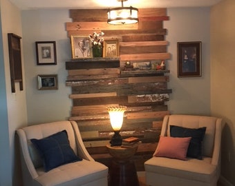 10 SQ. FT Wallboards 3" wide x 5/8" thick Reclaimed Lumber Featured Accent Wall Old Vintaged Weathered Barn Wood