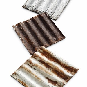 100 Reclaimed Corrugated Metal Tiles – 6" x 6" Rusty Steel Squares – Mixed Patina for Crafts, Decor & DIY Projects image 7