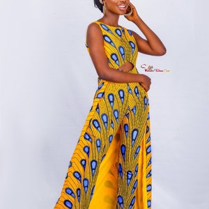 Stylish Three Quarter Jumpsuit Ankara 