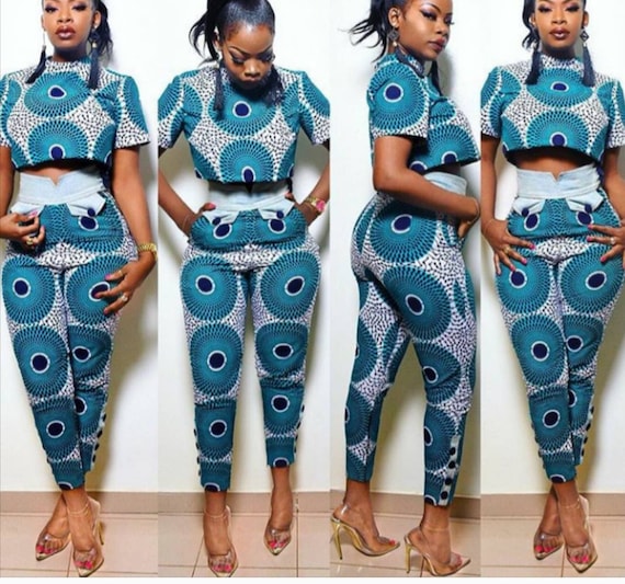 African Two Piece Clothingankara Crop 