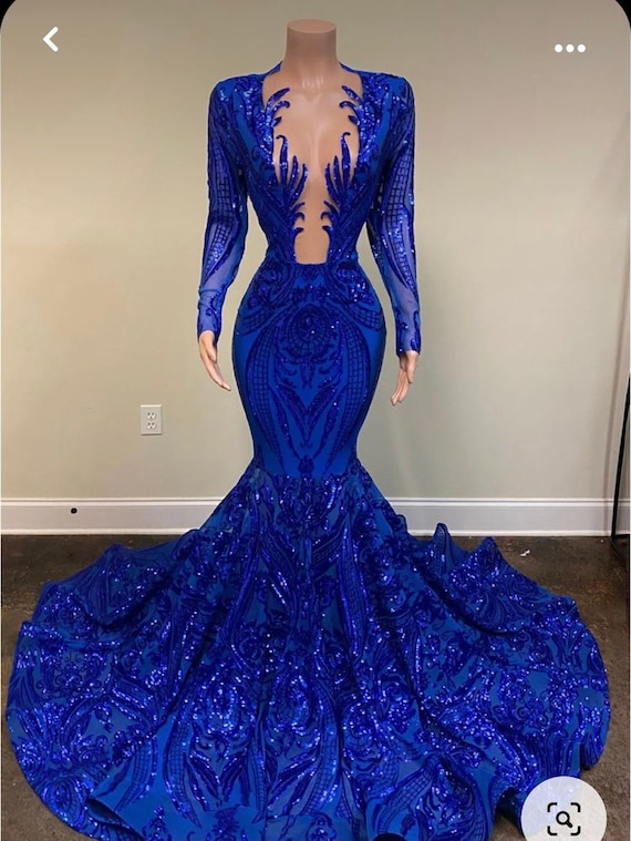 African women party dress Long fitted  Lace dress shimmery prom dresses,bridal dress wedding reception gown beautiful blue dress
