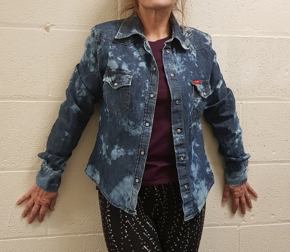 denim shirt leather jacket