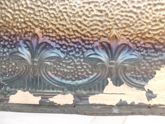 24" Antique Tin Ceiling Border 1890 Star Design Architectural Salvage C 
