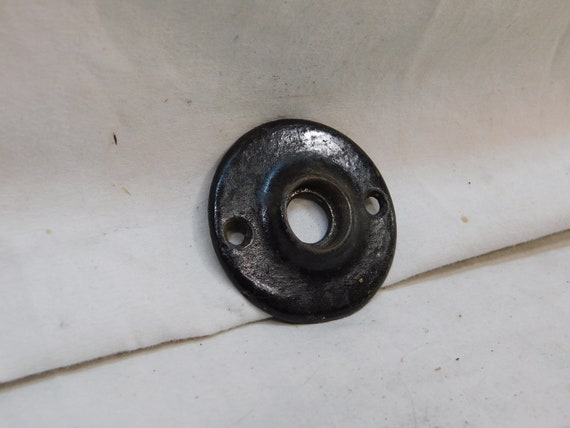 1800s Antique DOOR Knob Plate VICTORIAN Style Original Solid Brass Finish ORNATE