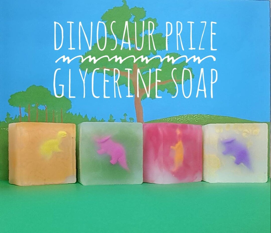 Dinosaur Soap for Kids Prize Inside Handmade Unscented Etsy