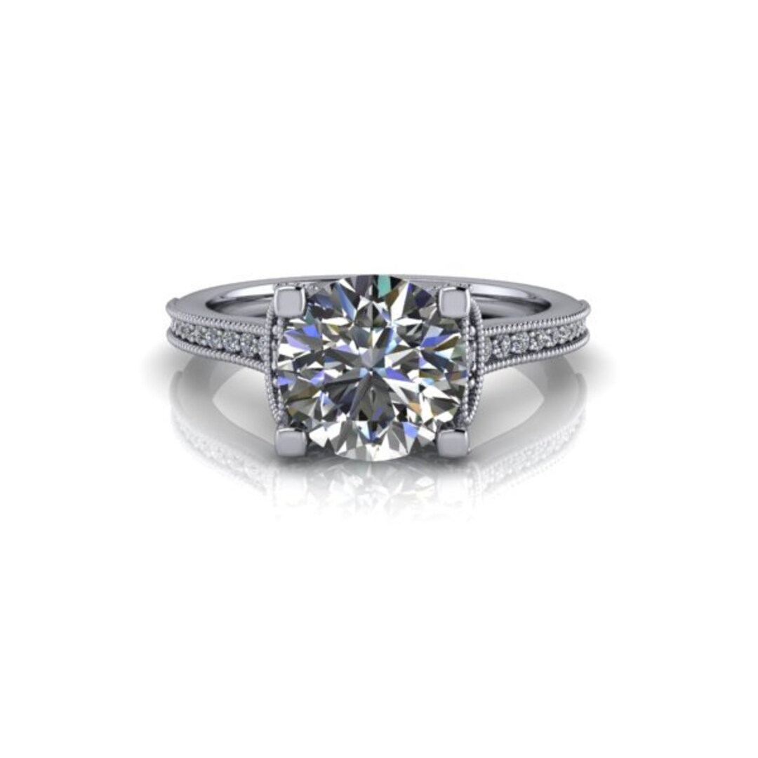 Sophia 2 Carat Engagement Ring Custom Engagement Ring Art - Etsy