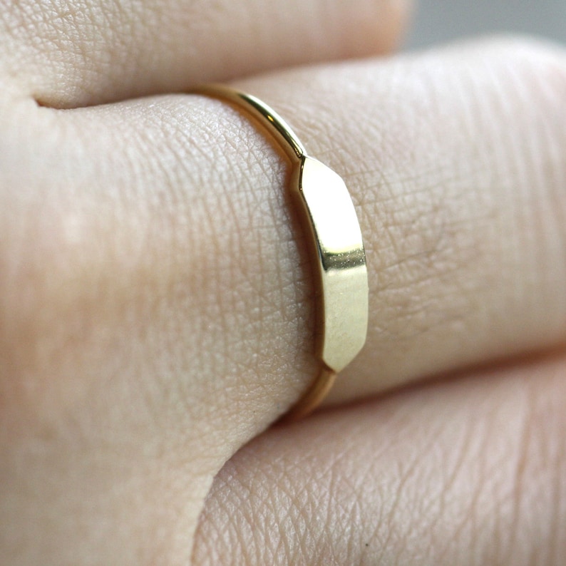 Gold Stacking Name ring Stacking Skinny Name Ring in Hammered 14K gold Custom Stackable Name Ring Gold name ring Personalized Name Ring