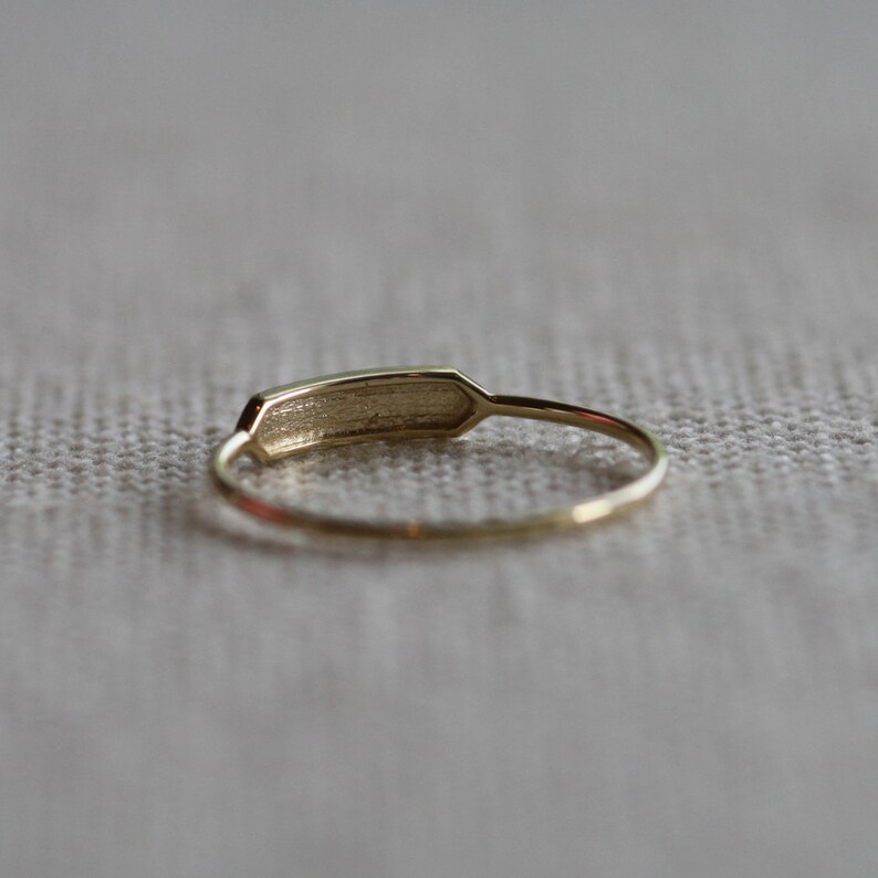 Gold Stacking Name ring Stacking Skinny Name Ring in Hammered 14K gold Custom Stackable Name Ring Gold name ring Personalized Name Ring