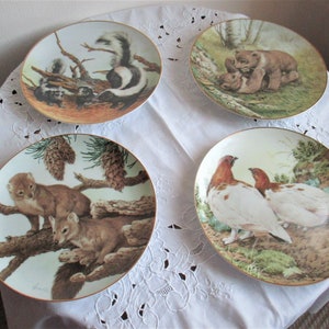Shabby vintage collection plate, ornamental plate, porcelain plate, &quot;The Forest Year&quot;