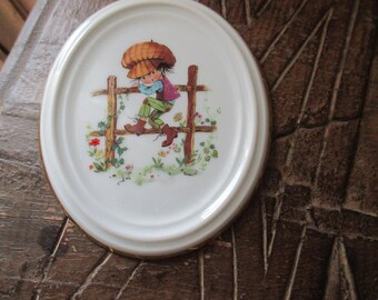 reserved for yaarit two porcelain  pictures, hand painted,couple motifs