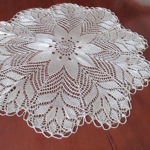 Vintage knitted doilies, fine handcraft, cotton