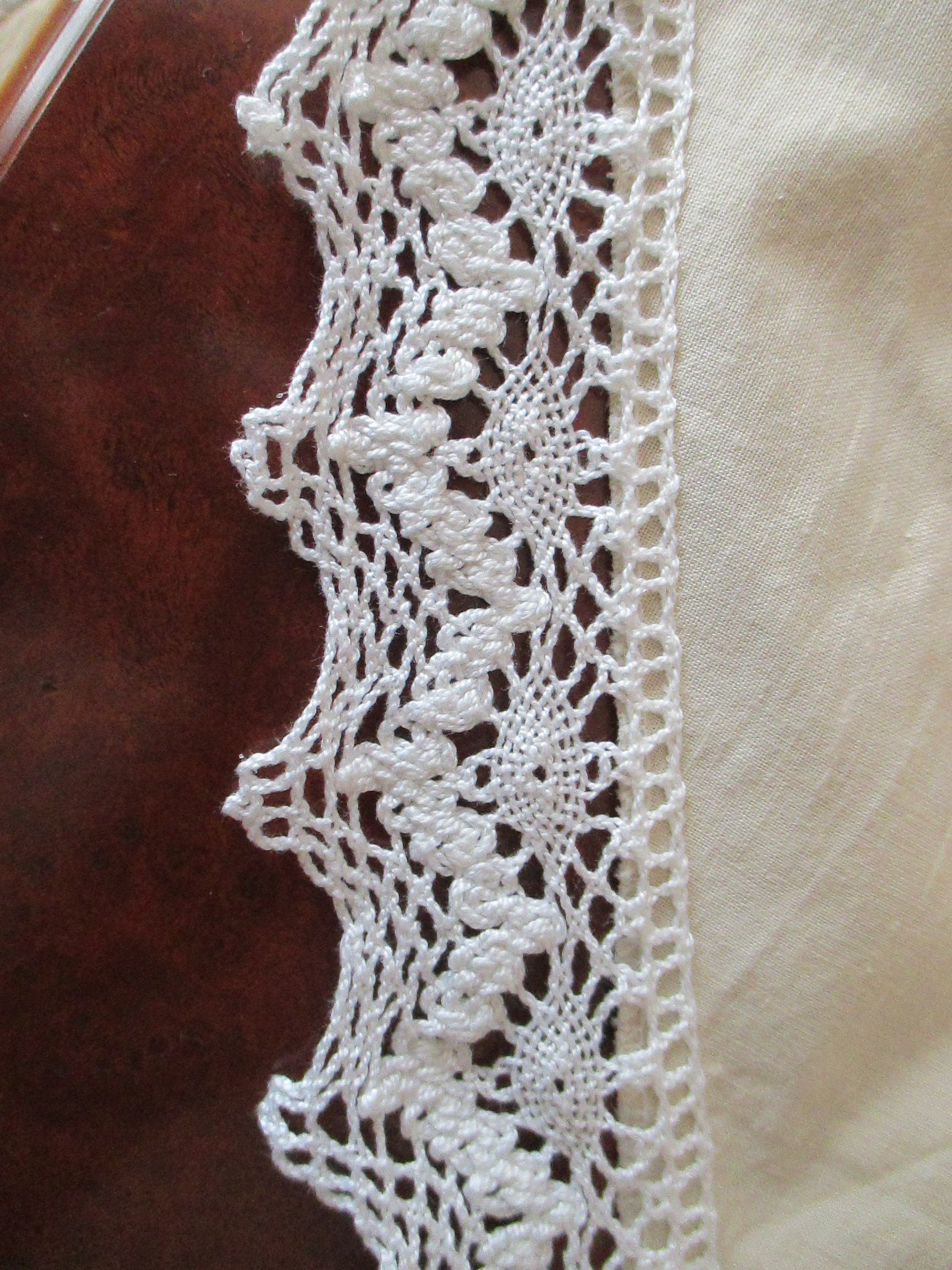 Giacchino bianco neonata cotone fatto a mano con pizzo - Bambini