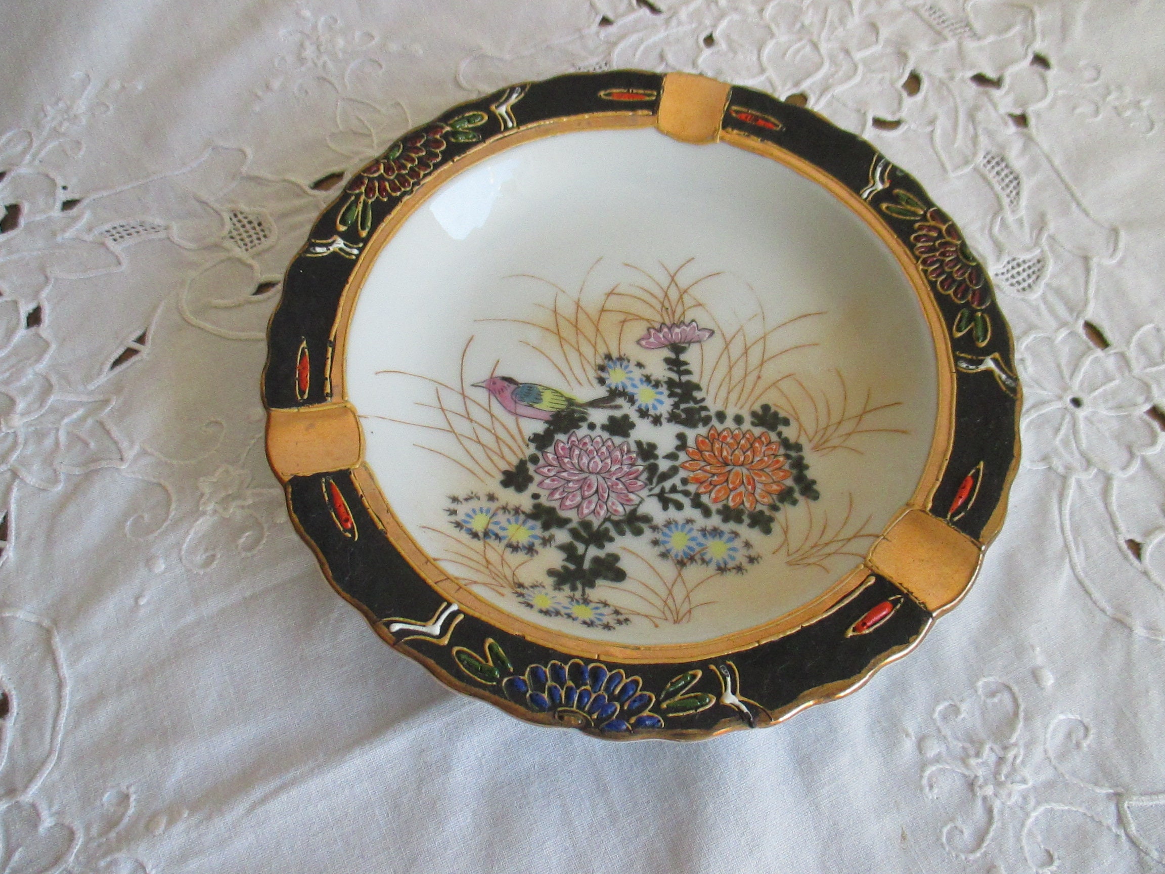 Cabilock Japanischer Aschenbecher Aus Keramik – Winddichter Trichter, Retro-Design, 11x8,7 Cm