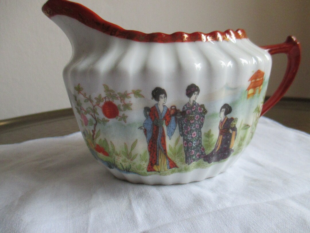 Vintage Milk Jug Vintageporcelain Japanese Cream Jug Fine Etsy