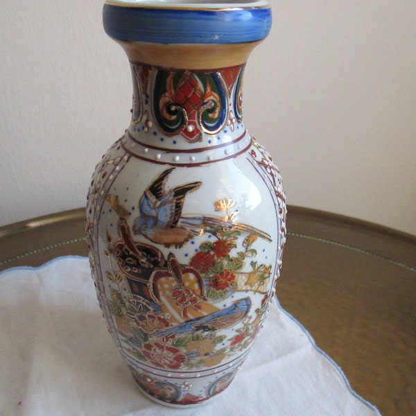 Vintage vase,Satsuma Vase, Blumen Vase,  Sammler Vase,hand gemalt