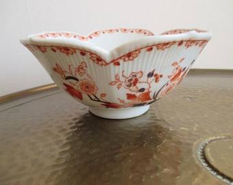 ヴィンテージ日本製陶器製スープボウル：手描きの花柄デザイン - Etsy 日本